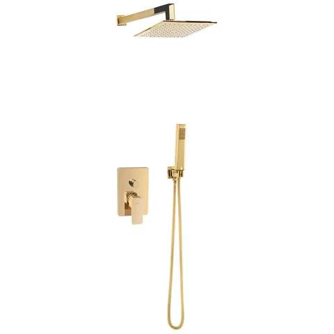 Zestaw natryskowy CARRE GOLD podtynkowy