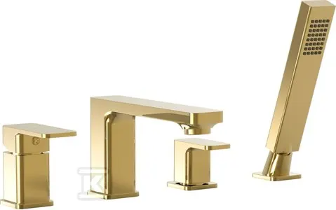 Bateria wannowa LOFT GOLD 4-otworowa stojąca