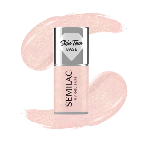Semilac Baza Skin Tone Cover Glitter Peach 7ml