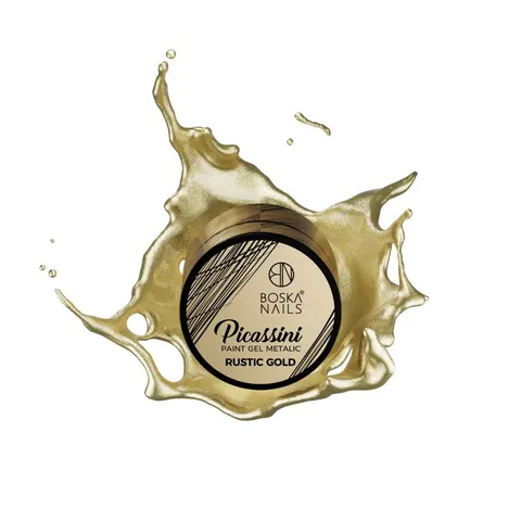 Boska Nails Metalic Paint Rustic Gold Picassini Paint Gel 5ml