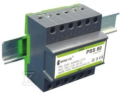 Transformator jednofazowy PSS 80N 230/24V IP30 na szynę DIN TH-35