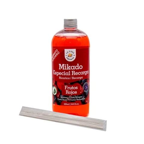 LA CASA DE LOS AROMAS INTENSO Płyn zapachowy CZERWONE OWOCE, 500 ml zapas