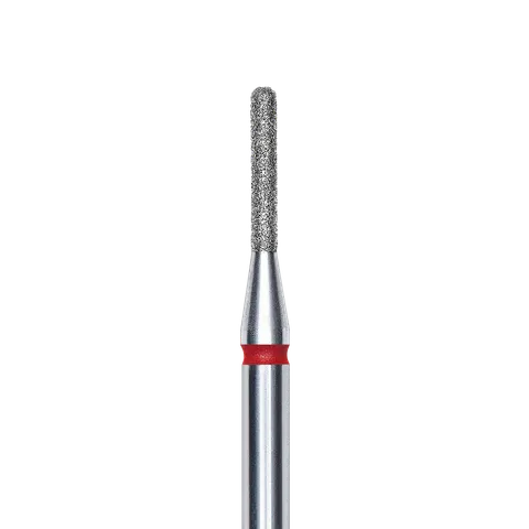 Staleks Frez Diamentowy Zaokrąglony Walec Czerwony 1,4mm/8mm