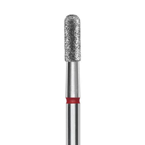 Staleks Frez Diamentowy Zaokrąglony Walec Czerwony 2,3mm/6,5mm
