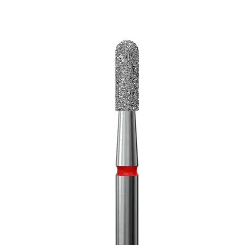 Staleks Frez Diamentowy Zaokrąglony Walec Czerwony 2,3mm/8mm