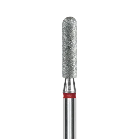 Staleks Frez Diamentowy Zaokrąglony Walec Czerwony 2,5mm/10mm