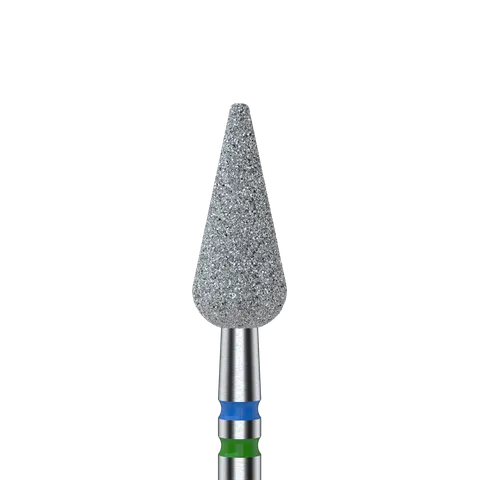 Staleks Frez Diamentowy DUO Grusza Ostra Niebiesko-Zielona 5mm/12mm