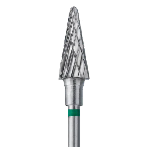 Staleks Frez z Węglika Spiekanego Stożek Zielony 6mm/14mm