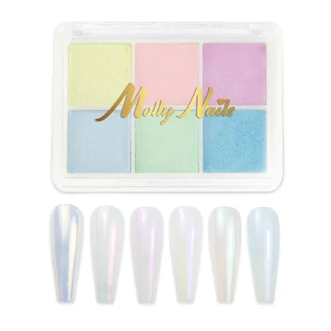 Molly Nails Pyłek do Paznokci Efekt Lustra 6 Kolorów Nr 8