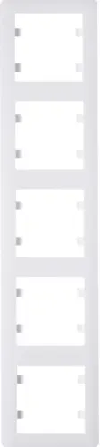 Ramka 5-krotna pionowa, bialy, lumina soul, WL5150 - Hager