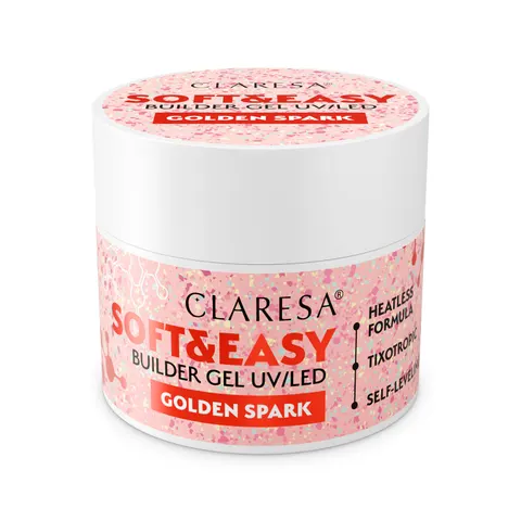 Claresa Żel Budujący Soft&Easy Golden Spark 45g