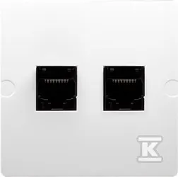 Gniazdo komputerowe RJ45 + telefoniczne RJ11 BMF5T.02/11 Basic moduł biały