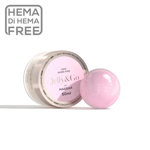 Makear JG10 Żel Budujący Jelly&Go Shine Pink 50ml