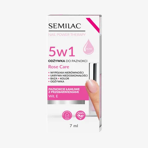 Semilac Odżywka Do Paznokci Rose Care 5w1 7ml