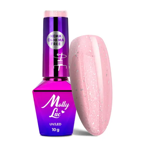 MollyLac 703 Sparkling French Glowing Empire Lakier Hybrydowy 10g