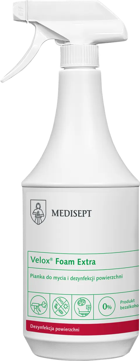Medisept Velox Foam Extra 1 L - Dezynfekcja Powierzchni
