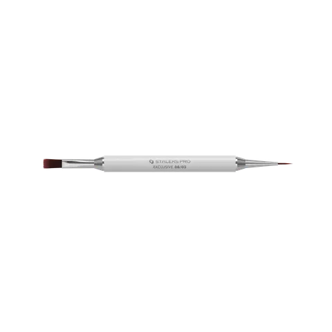 Staleks Pędzelek Dwustronny Exclusive do Żelu 10mm Liner 10mm