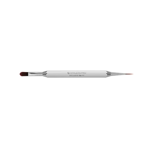 Staleks Pędzelek Dwustronny Exclusive do Żelu 11mm Liner 12mm