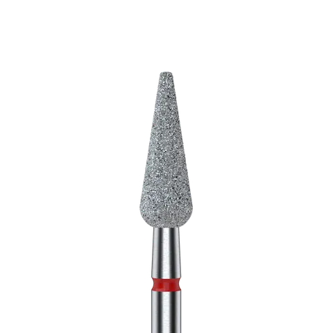 Staleks Frez Diamentowy Grusza Ostra Czerwona 4mm/12mm