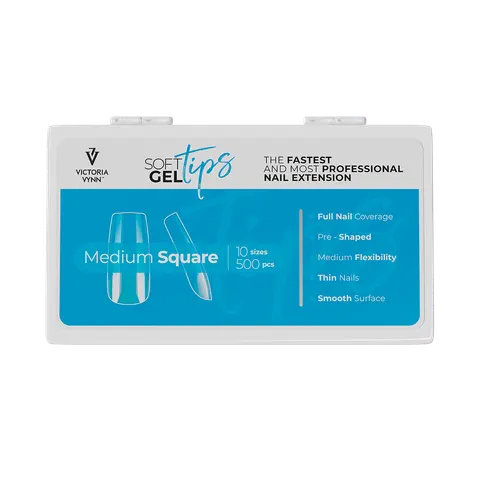 Victoria Vynn Tipsy Soft Gel Tips Medium Square 500 szt