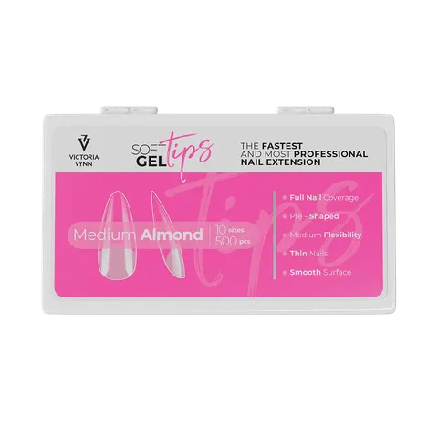 Victoria Vynn Tipsy Soft Gel Tips Medium Almond 500 szt