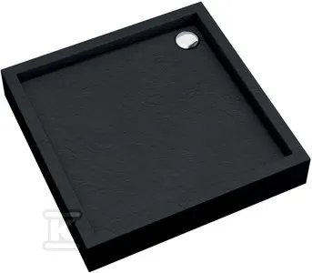 SCHEDPOL Medium Black Stone brodzik kwadratowy czarny kamień 80 cm 3.4730/C/ST