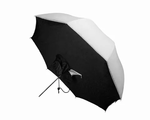 Parasolka S-100 srebrna, odbijająca z dyfuzorem kopułą