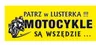 Naklejka Patrz w lusterka!!! żółta