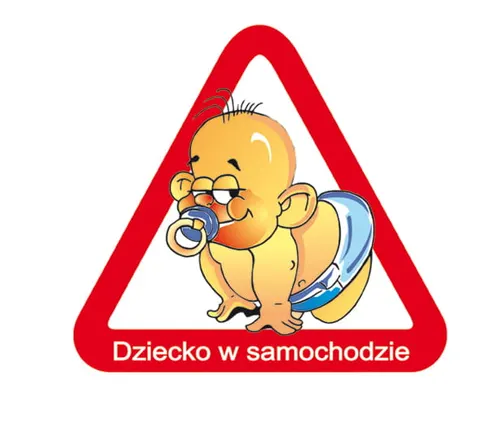 Naklejka Dziecko w samochodzie 14x13