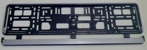 Ramka pod tablicę rej. 520x114 k. srebrna matowa