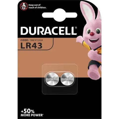 Bateria Duracell LR43 x 2 (186, V12GA)