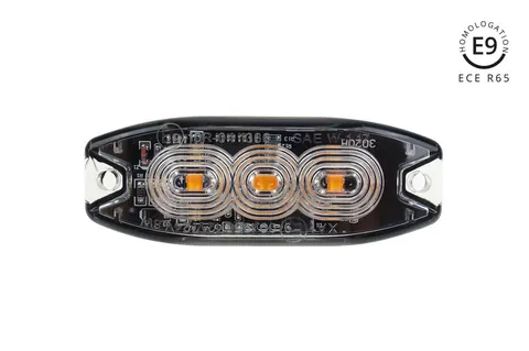 Lampa ostrzegawcza płaska 12/24V 3x3W IP67 AMIO