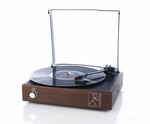 Gramofon brąz z głośnikami + GRATIS płyty do wyboru!