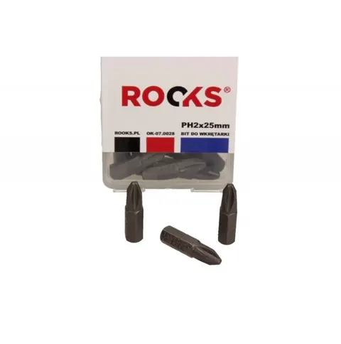 Bit krzyżak PH2 25mm Rooks 1szt (op. 10szt)