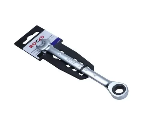Klucz płasko-oczkowy 10mm z grzechotką Rooks