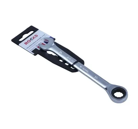 Klucz płasko-oczkowy 12mm z grzechotką Rooks