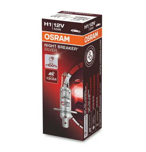 Osram żarówka H1 12V 55W Night Breaker +100% 1szt