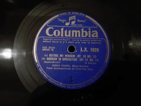 Jennie Tourel - Before My Window / The Soldier brides Columbia 12"