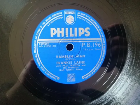 FRANKIE LAINE - ANSWER ME/ RAMBLIN' MAN PB196 Philips