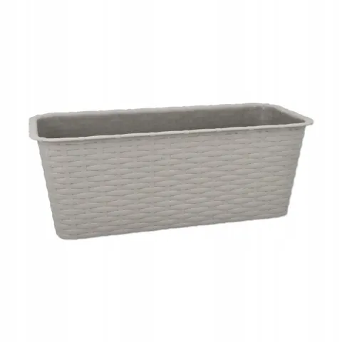 Doniczka balkonowa rattan 40cm szara