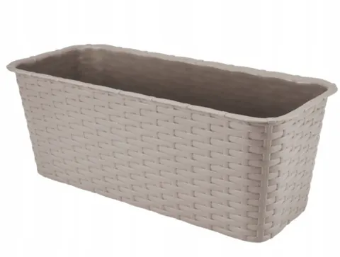 Doniczka balkonowa rattan 40cm karmel