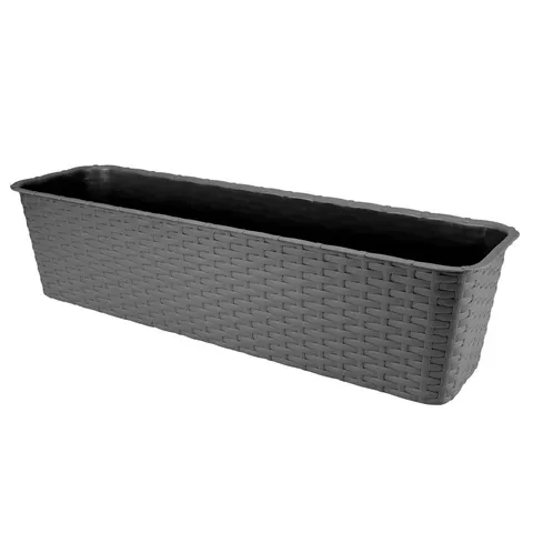 Doniczka balkonowa rattan 60cm grafit