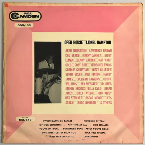 Lionel Hampton And Orchestra Open House LP CDN138 Good