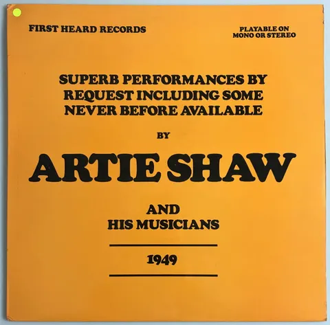 Artie Shaw - Superb Performances LP FHR19746 Good