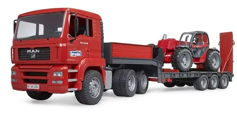 BRUDER MAN TGS26500 Z NACZEPĄ ŁADOWACZ