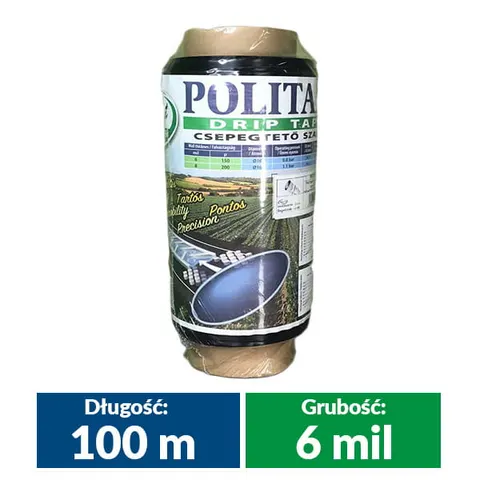 TAŚMA POLITAPE 6MIL 10L/H 10CM 100M OGRÓD