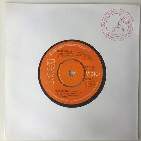 Elvis Presley - Way Down SP PB0998 Good