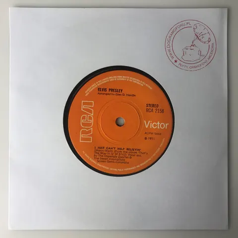 Elvis Presley I Just Can't Help Believin' SP RCA2158 VG