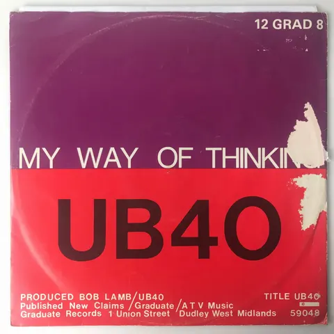 UB40 - My Way Of Thinking SP 12" 12GRAD8 Good
