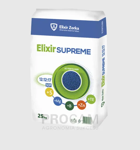 ELIXIR SUPREME 25KG 12-12-17+MGO+S+MIKRO (PALETA 40SZT)